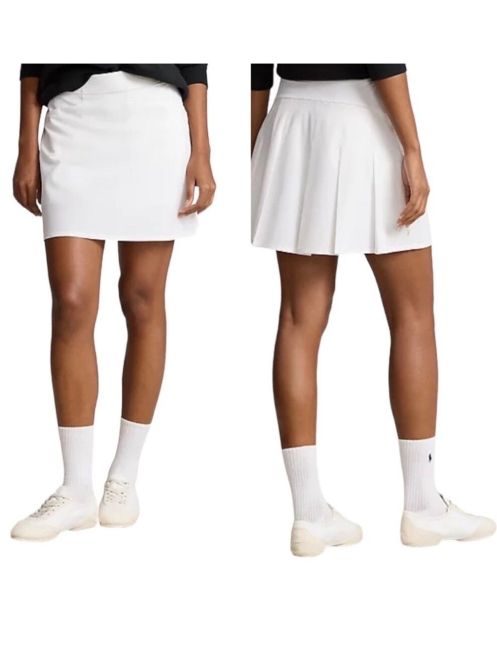 RLX Ralph Lauren White Four Way-Stretch Wicking Golf Tennis Pickleball Skort NWT